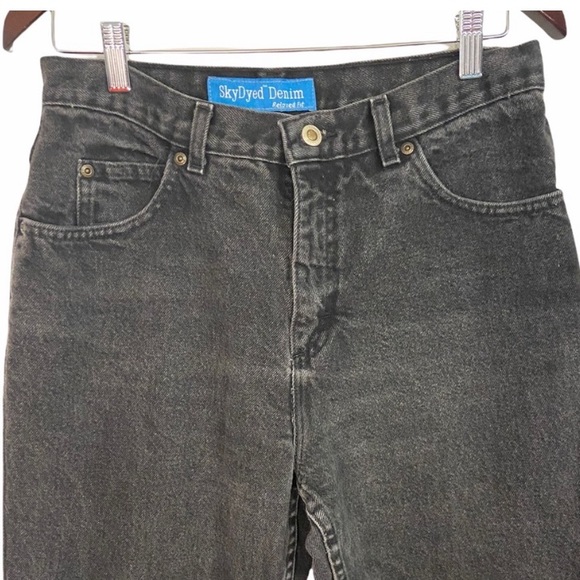 Vintage SkyDyed Denim Black Relaxed Fit Jeans - Picture 10 of 12